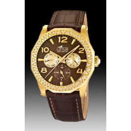 Klockarmband Lotus 15761/3 (BC07680) Krokodil läder Brun