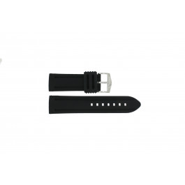 Klockarmband Universell 5809.24 Silikon Svart 24mm