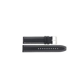 Klockarmband Seiko 6T63-00D0 / SSB033P1 / L07M012J0 Läder Svart 20mm