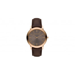 Klockarmband Burberry BU2354 Läder Mörk brun 20mm