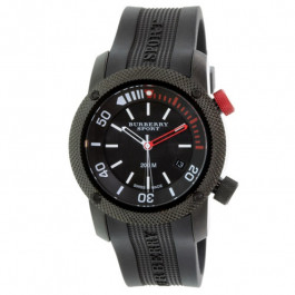 Klockarmband Burberry BU7720 Gummi Svart 24mm