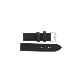 Klockarmband Universell I103 Läder Antracitgrå 24mm