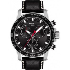 Klockarmband Tissot T1256171605100 / T600044982 Läder Svart 22mm