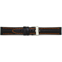 Klockarmband Universell 395.01.12 Läder Svart 20mm
