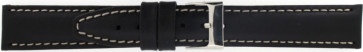 Klockarmband Universell 0840.01.24 Läder Svart 24mm