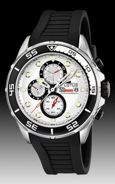 Klockarmband Lotus 15677-1 Gummi Svart 23mm