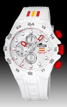 Klockarmband Lotus 15730-A Gummi Vit 22mm