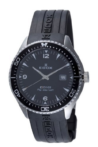 Klockarmband Edox 267961 / 70158 Gummi Svart 22mm