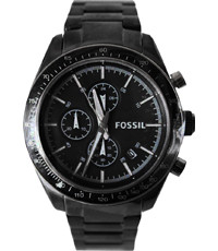 Klockarmband Fossil BQ2067 Rostfritt stål Svart 22mm