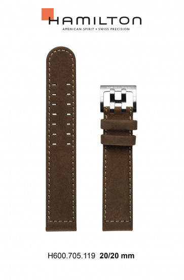 Klockarmband Hamilton H001.70.505.833.01 / H600705119 Läder Beige 20mm