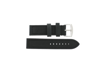 Klockarmband Universell I103 Läder Antracitgrå 24mm