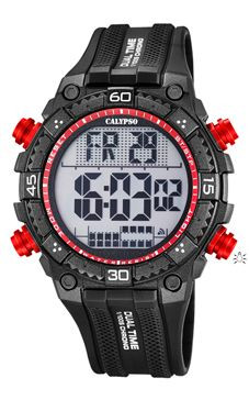 Klockarmband Calypso K5701/6 (BC09169) Plast Svart 18mm