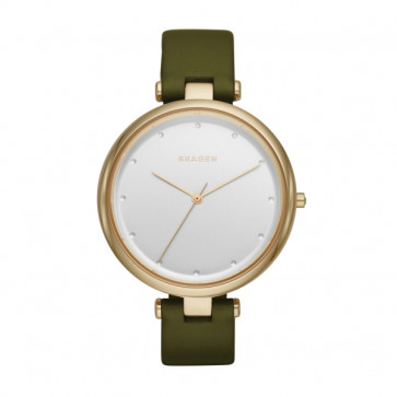 Klockarmband Skagen Skw2483 Läder Grön 14mm