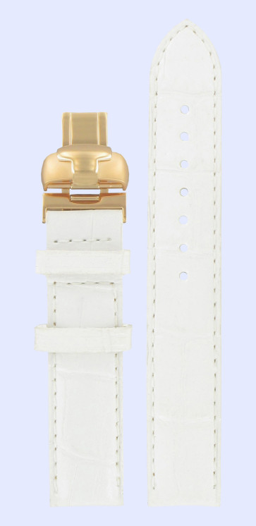 Klockarmband Tissot T600029846 Läder Vit 16mm