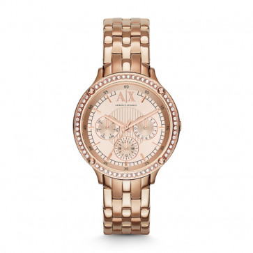 Armani Exchange klockarmband AX5406 Rostfritt stål Rosévin 18mm