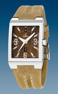 Klockarmband Festina F16185-4 Läder Ljusbrun 16mm