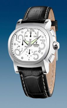 Klockarmband Festina F16125-G / F16892 Läder Svart 23mm