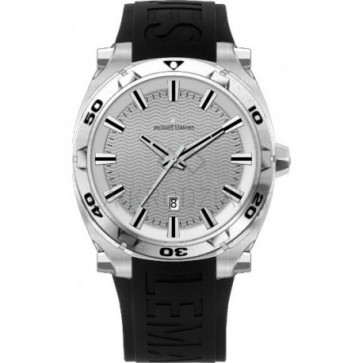 Klockarmband Jacques Lemans 1-1364-SIL-NR122 Silikon Svart 16mm