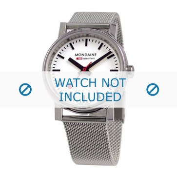 Mondaine klockarmband BM20126 / BM20038 / 30300 / 30314 / Classic 36 / Evo 35  Metall Ilverfärgad 18mm