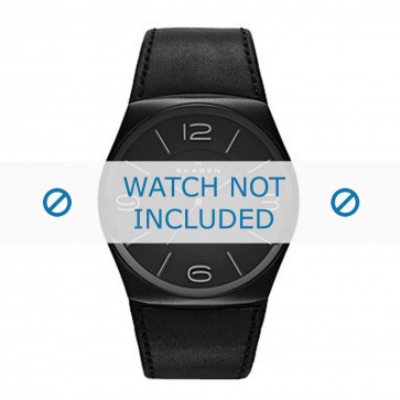 Skagen klockarmband SKW6043 Läder Svart + sömmar svart