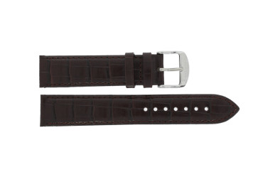 Tissot klockarmband T033.410.16.013.00 - T600027527 / T033.410.16.013.01 / T033.423.16.038.00 Krokodil läder Brun 19mm