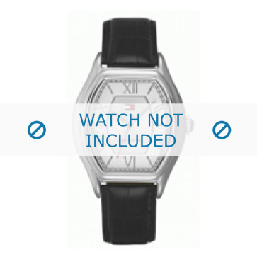Tommy Hilfiger klockarmband TH679300974 / TH-53-3-14-0730 Läder Svart + sömmar svart
