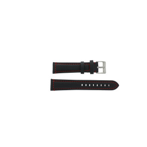 Klockarmband Universell 393.01.06 Läder Svart 20mm