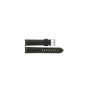 Klockarmband Universell 393.01.10 Läder Svart 20mm