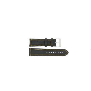 Klockarmband Universell 394.01.10 Läder Svart 20mm