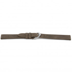 Klockarmband Universell E453 Läder Brun 16mm