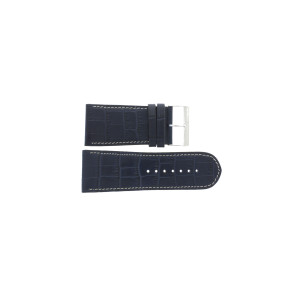 Klockarmband i äkta läder krokodilmönstrat mörkblått WP-61324.36mm