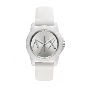 Klockarmband Armani Exchange AX4339 Silikon Vit 18mm