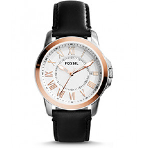 Klockarmband Fossil FS4965 Läder Svart 20mm