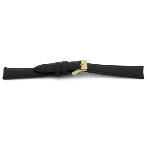 Klockarmband Universell G146G Läder Svart 20mm