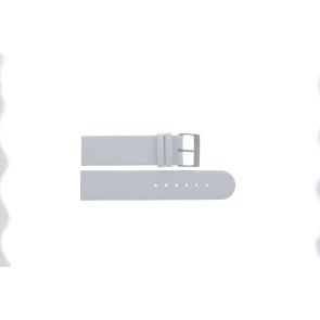 Klockarmband Universell H506 Läder Vit 22mm
