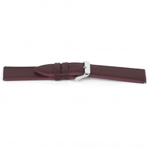 Klockarmband Universell G722 Läder Bordeaux 20mm