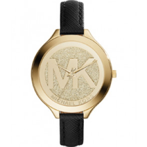 Klockarmband Michael Kors MK2392 Läder Svart 12mm