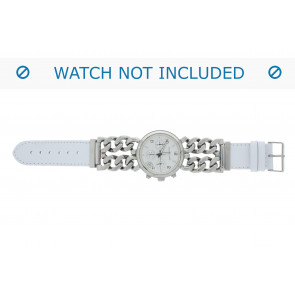 Klockarmband Universell 830.09.20 / Short / 70x40mm Läder Vit 20mm