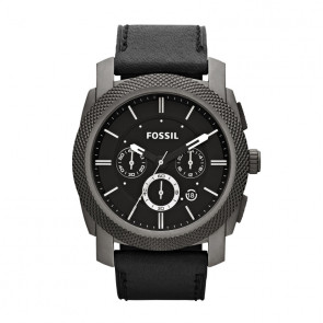 Fossil klockarmband TI1003 Läder Svart + sömmar svart