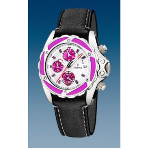 Klockarmband Festina F16274.8 Läder Svart