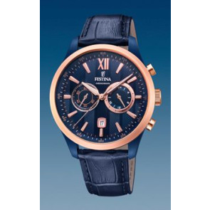 Klockarmband Festina F16998 Läder Blå