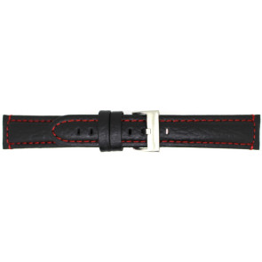 Klockarmband Universell 394.01.06 Läder Svart 20mm