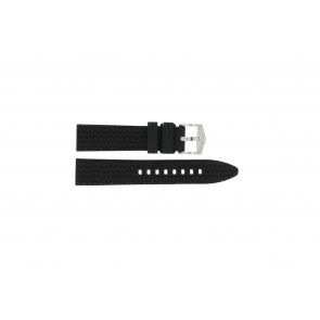 Klockarmband Universell 5888 Silikon Svart 20mm